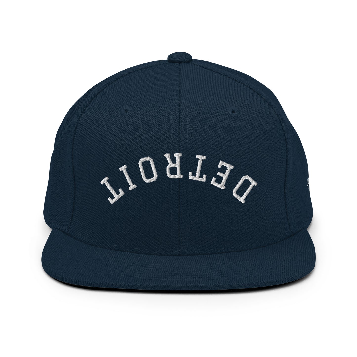 Detroit Upside Down Arch 6 Panel Snapback Hat