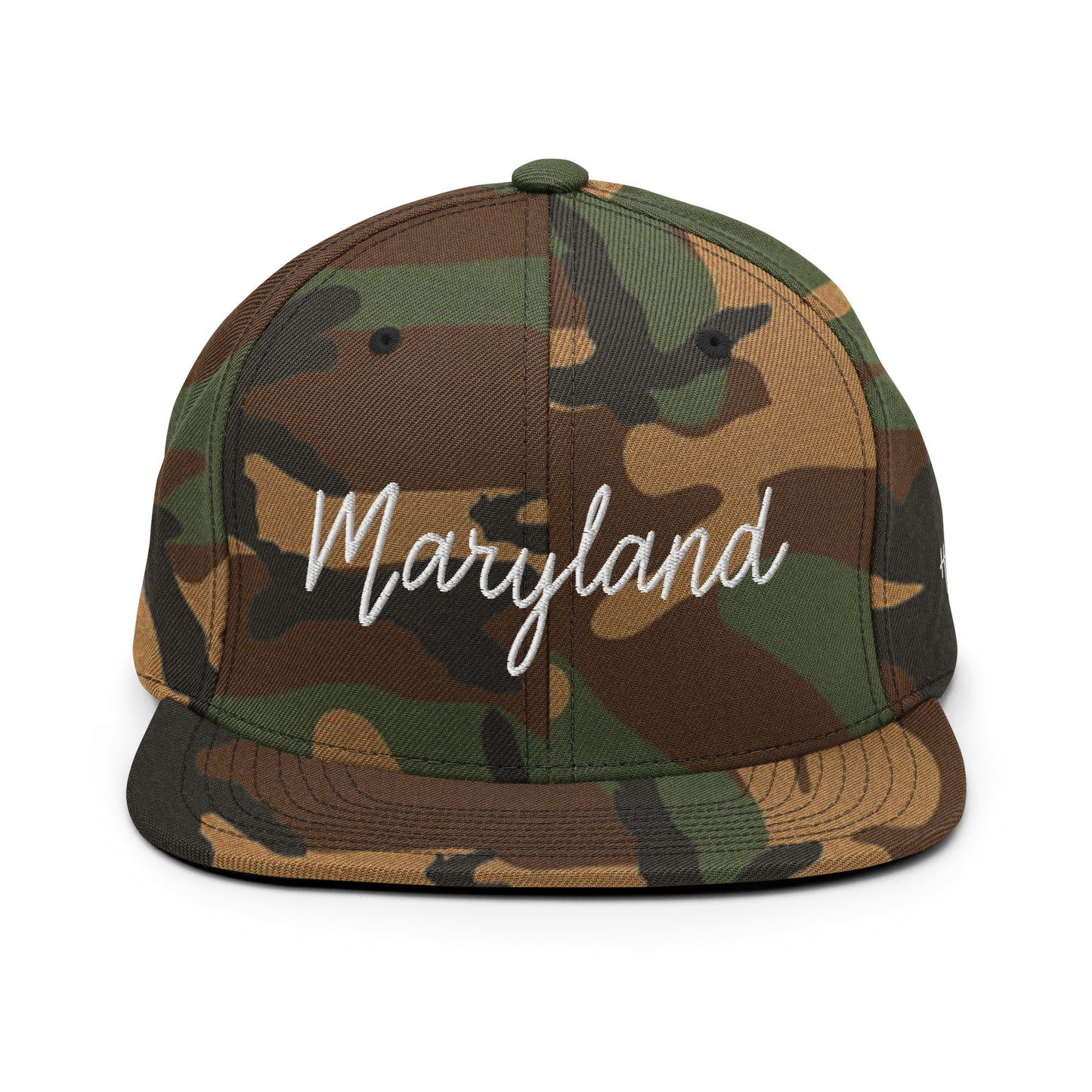 Maryland Retro Script 6 Panel Snapback Hat