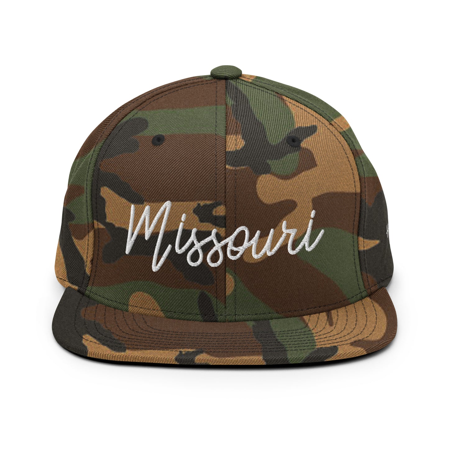 Missouri Retro Script 6 Panel Snapback Hat