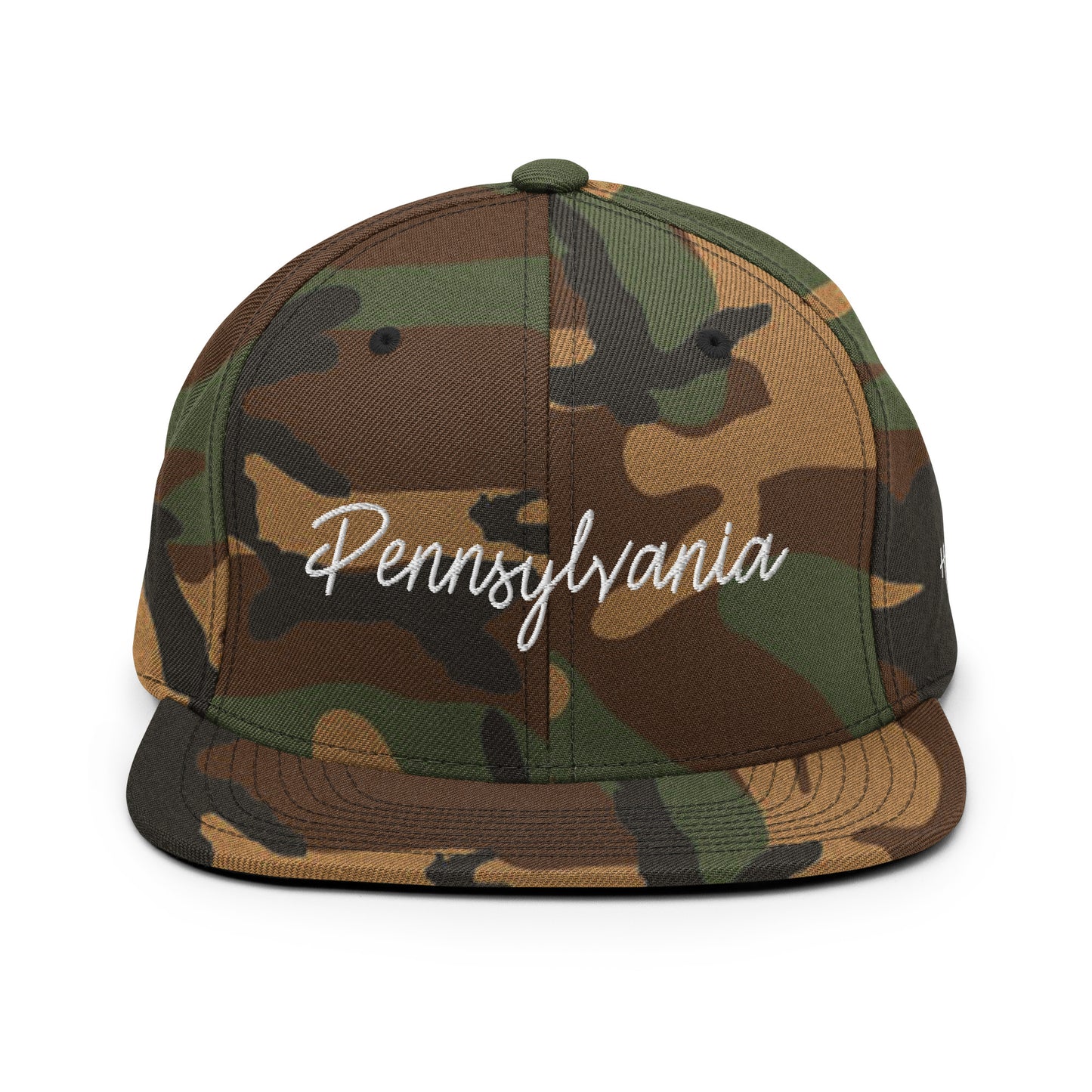 Pennsylvania Retro Script 6 Panel Snapback Hat