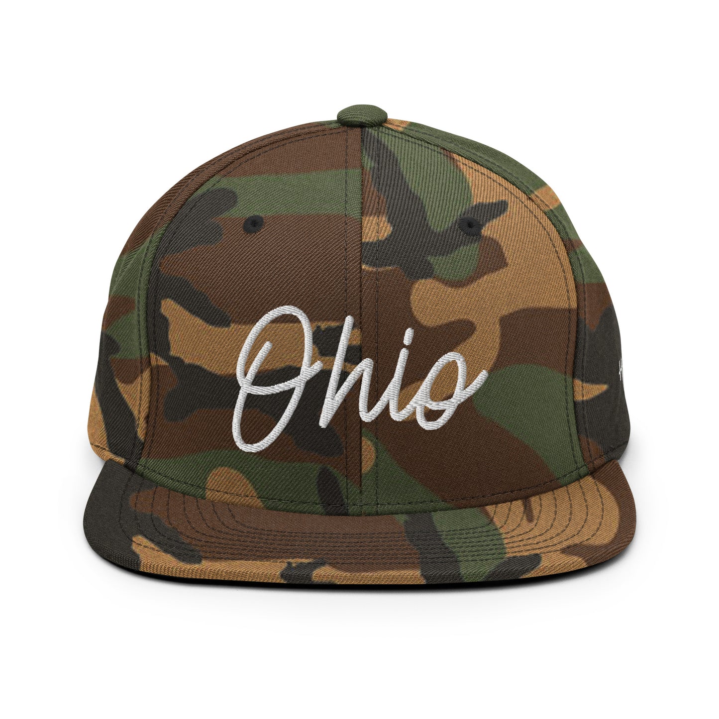 Ohio Retro Script 6 Panel Snapback Hat
