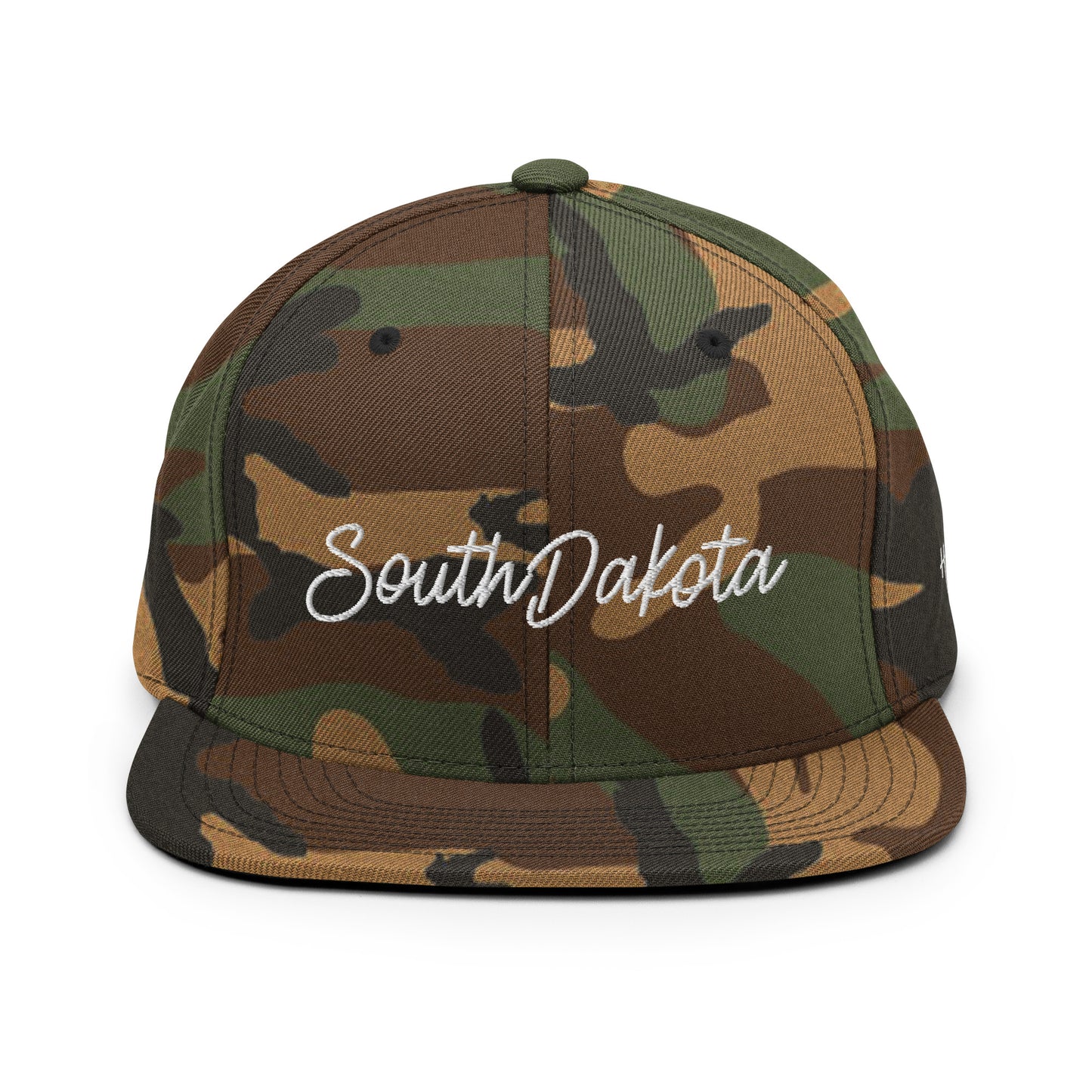 South Dakota Retro Script 6 Panel Snapback Hat