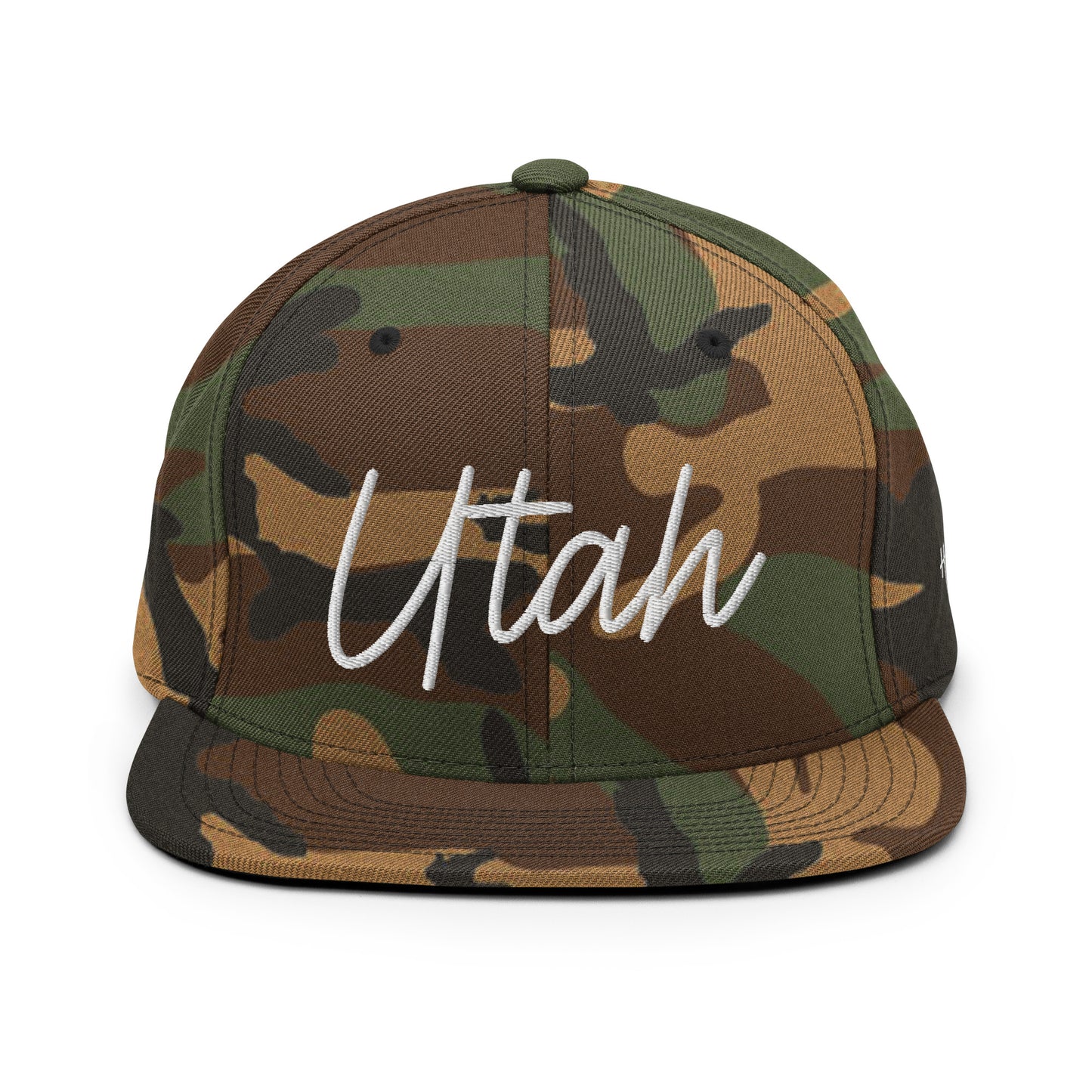 Utah Retro Script 6 Panel Snapback Hat