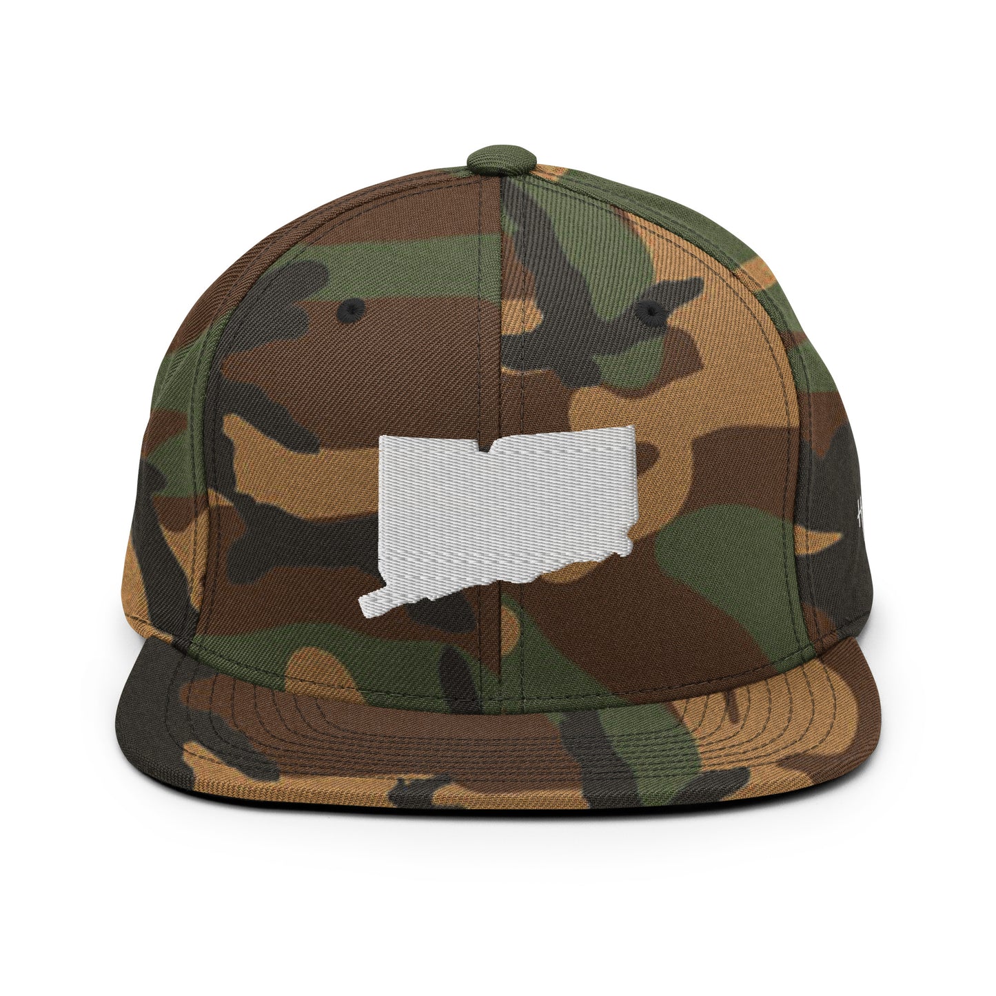 Connecticut State Silhouette 6 Panel Snapback Hat