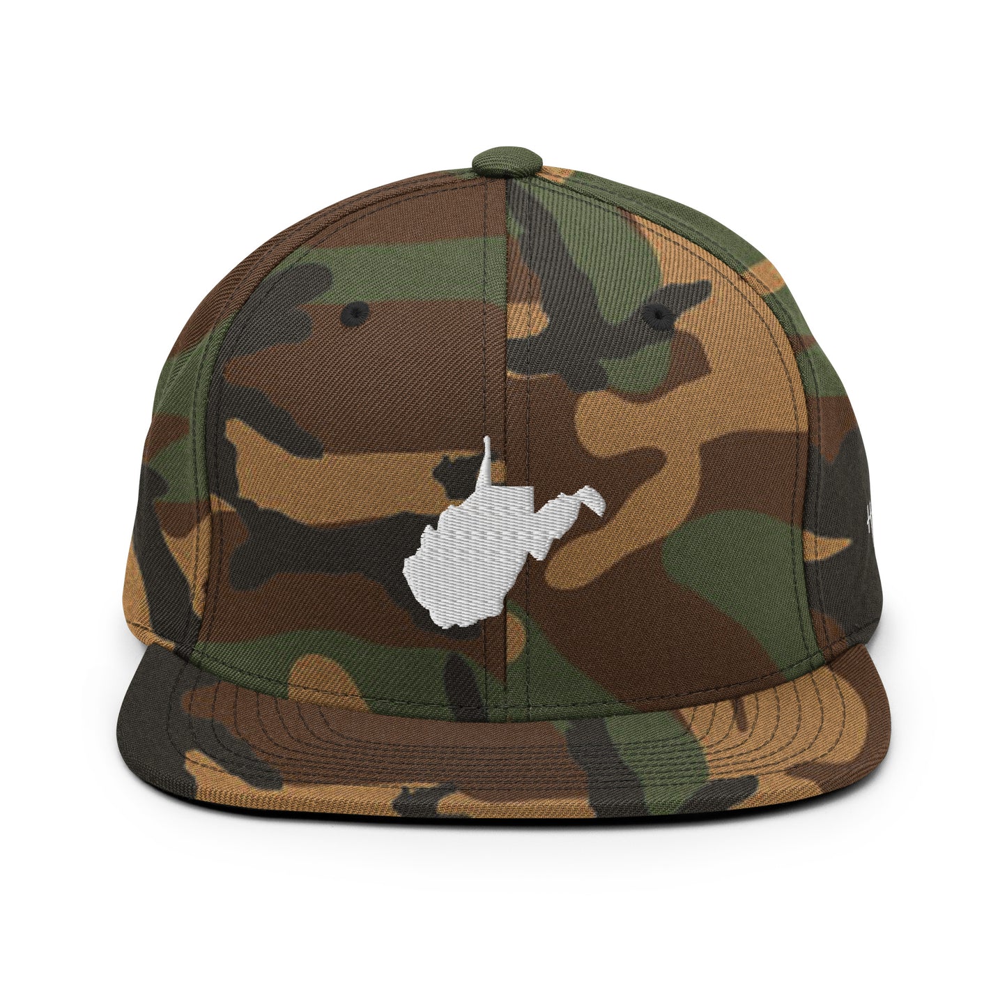 West Virginia State Silhouette 6 Panel Snapback Hat
