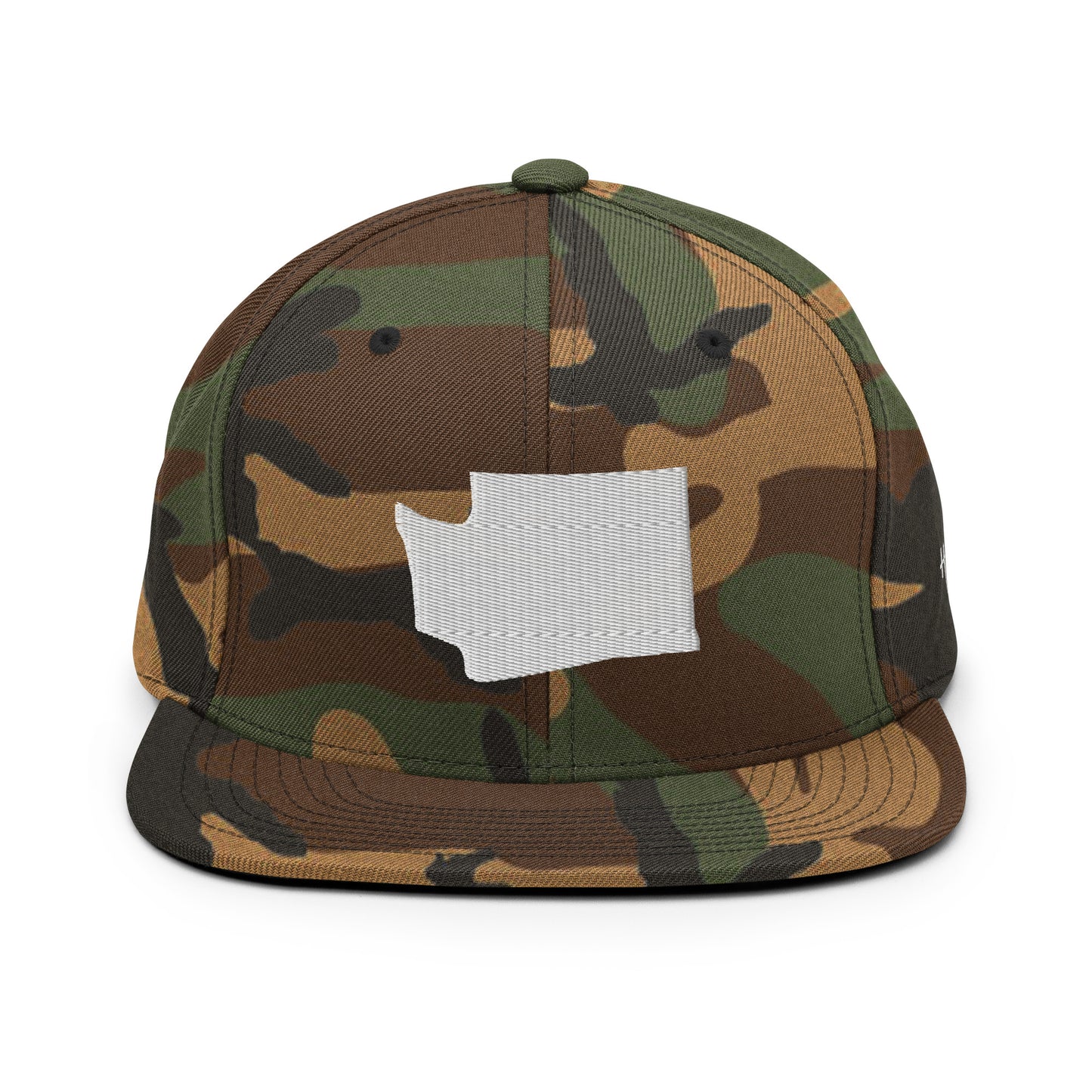 Washington State Silhouette 6 Panel Snapback Hat
