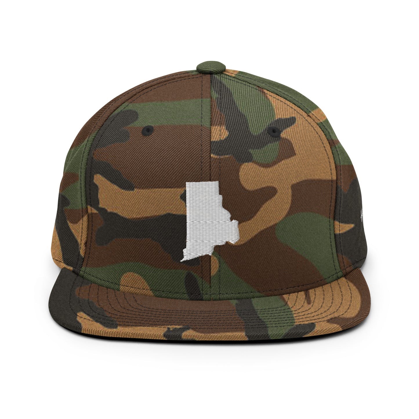 Rhode Island State Silhouette 6 Panel Snapback Hat