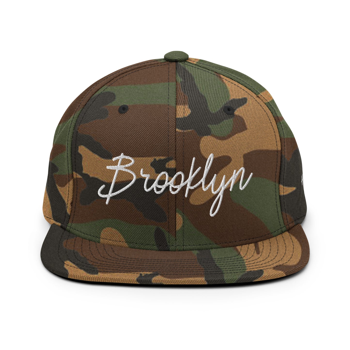 Brooklyn Retro Script 6 Panel Snapback Hat
