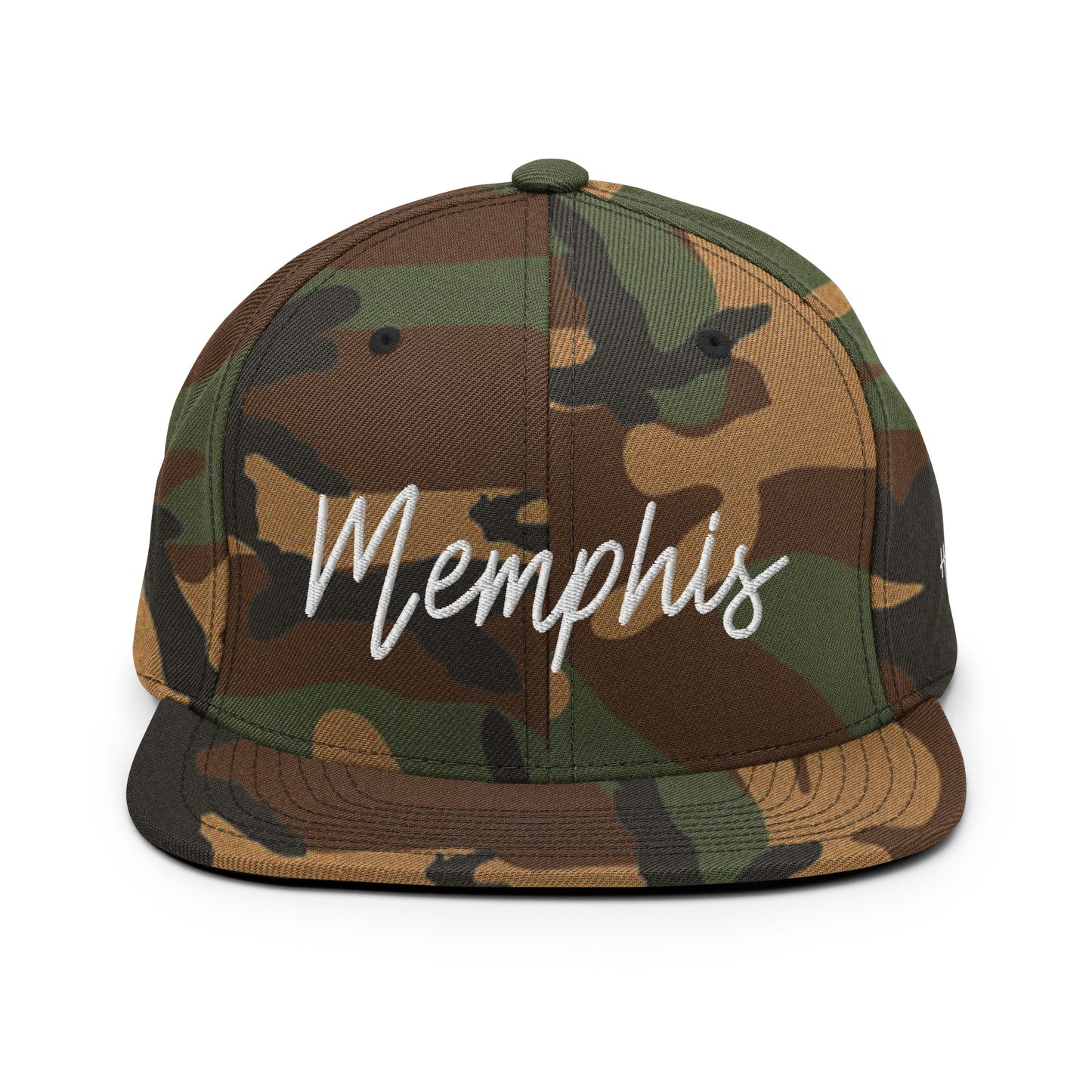 Memphis Retro Script 6 Panel Snapback Hat