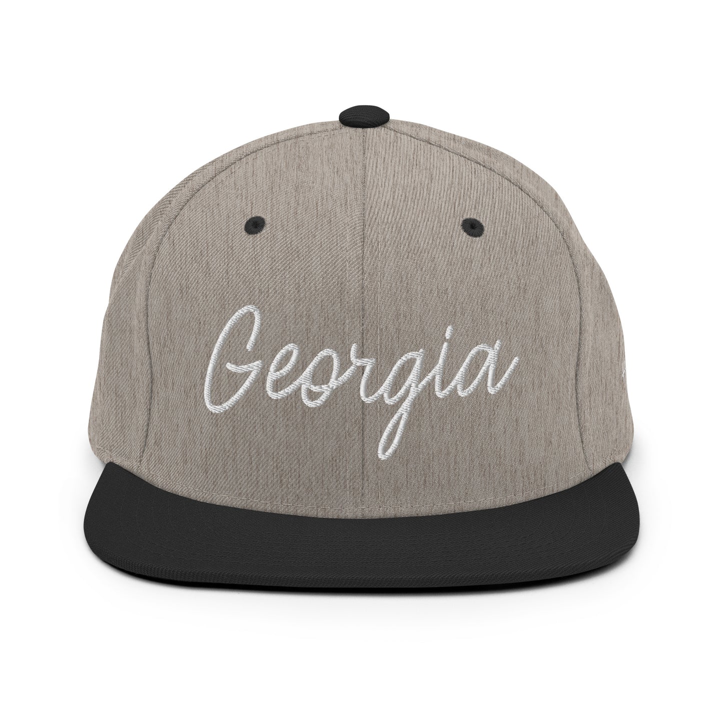 Georgia Retro Script 6 Panel Snapback Hat