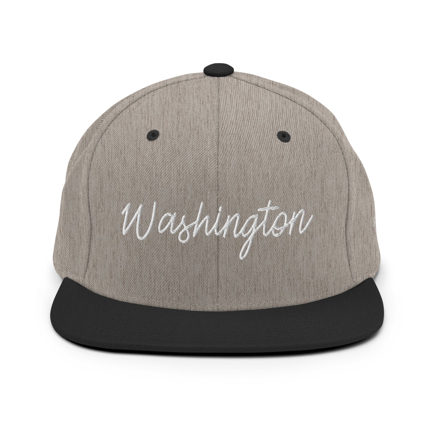 Washington Retro Script 6 Panel Snapback Hat