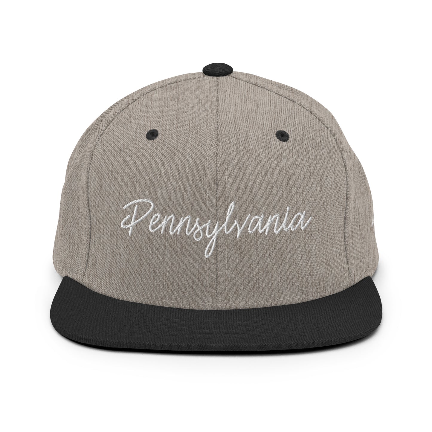 Pennsylvania Retro Script 6 Panel Snapback Hat