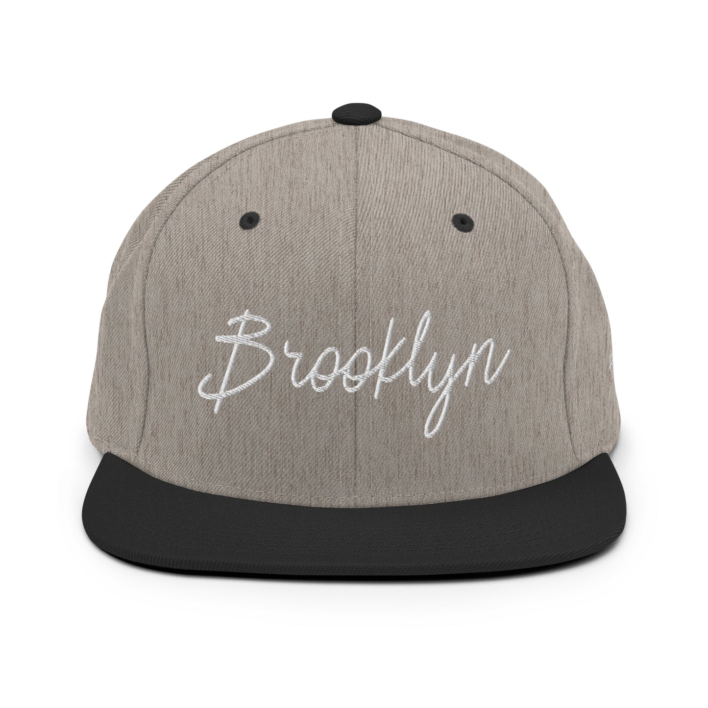 Brooklyn Retro Script 6 Panel Snapback Hat