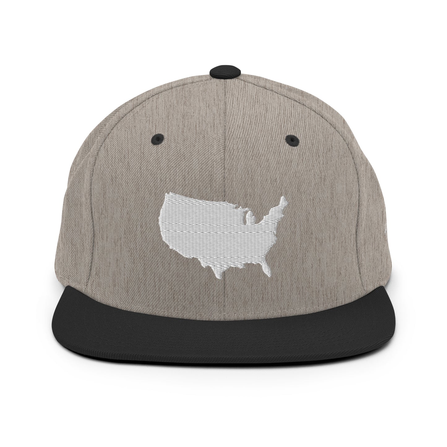 United States USA Silhouette 6 Panel Snapback Hat