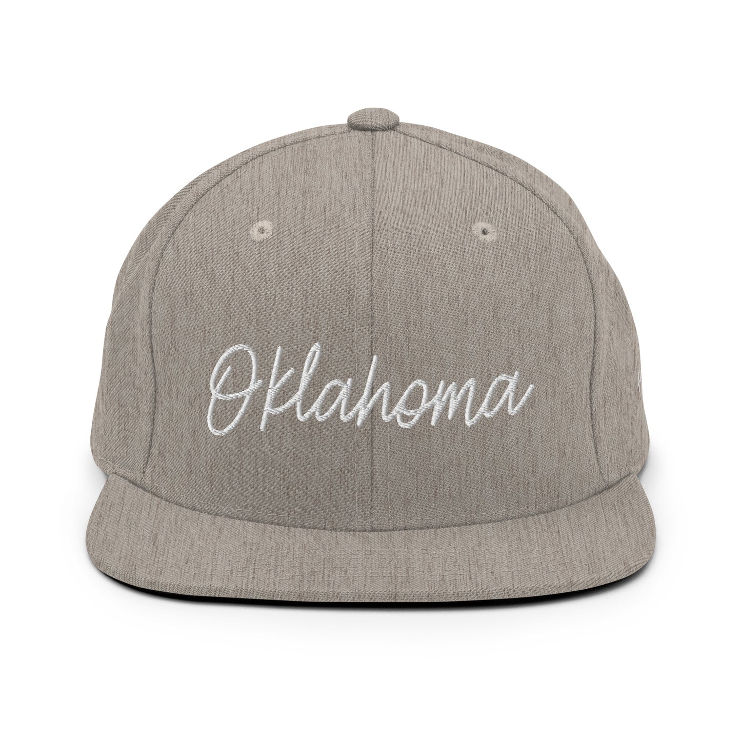 Oklahoma Retro Script 6 Panel Snapback Hat