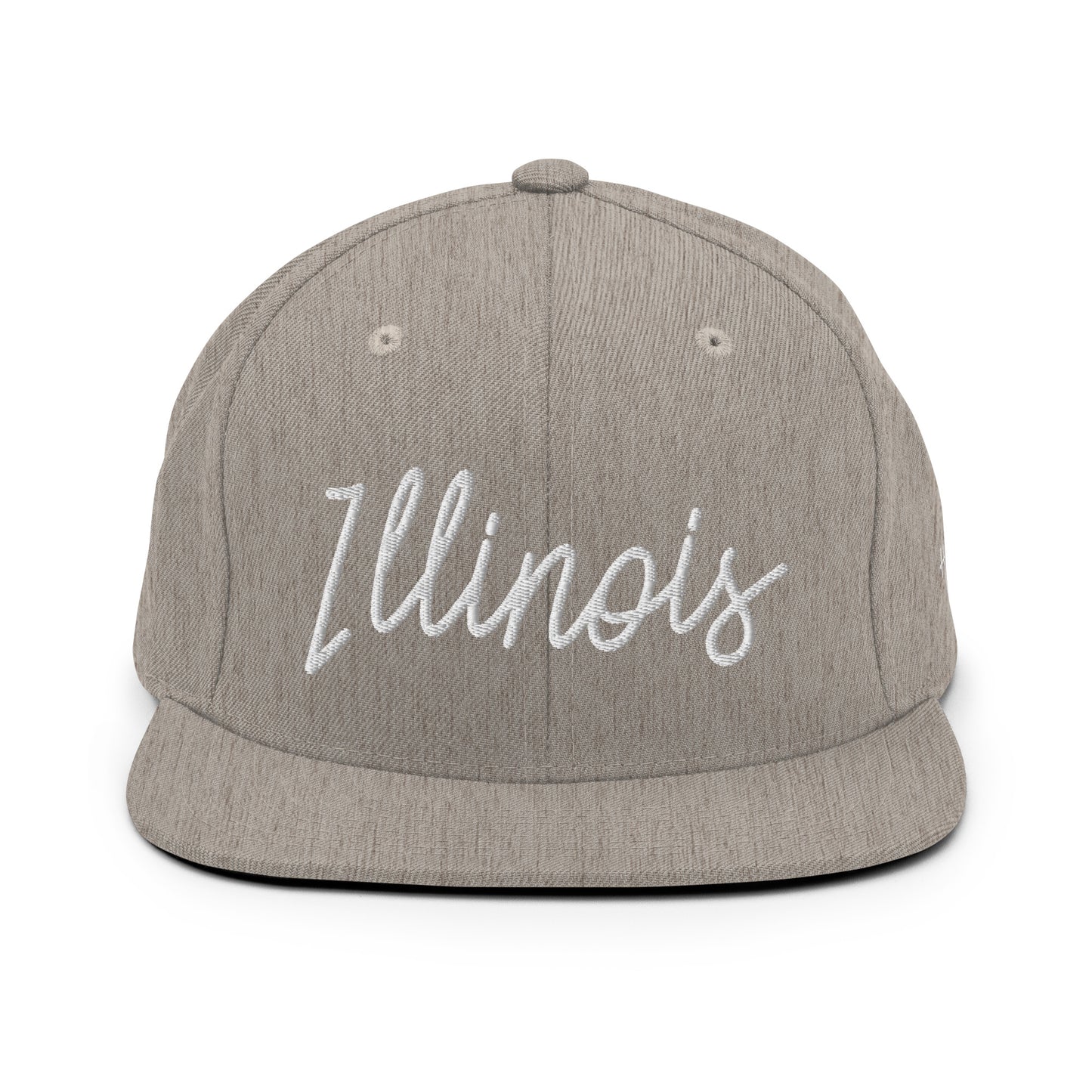 Illinois Retro Script 6 Panel Snapback Hat