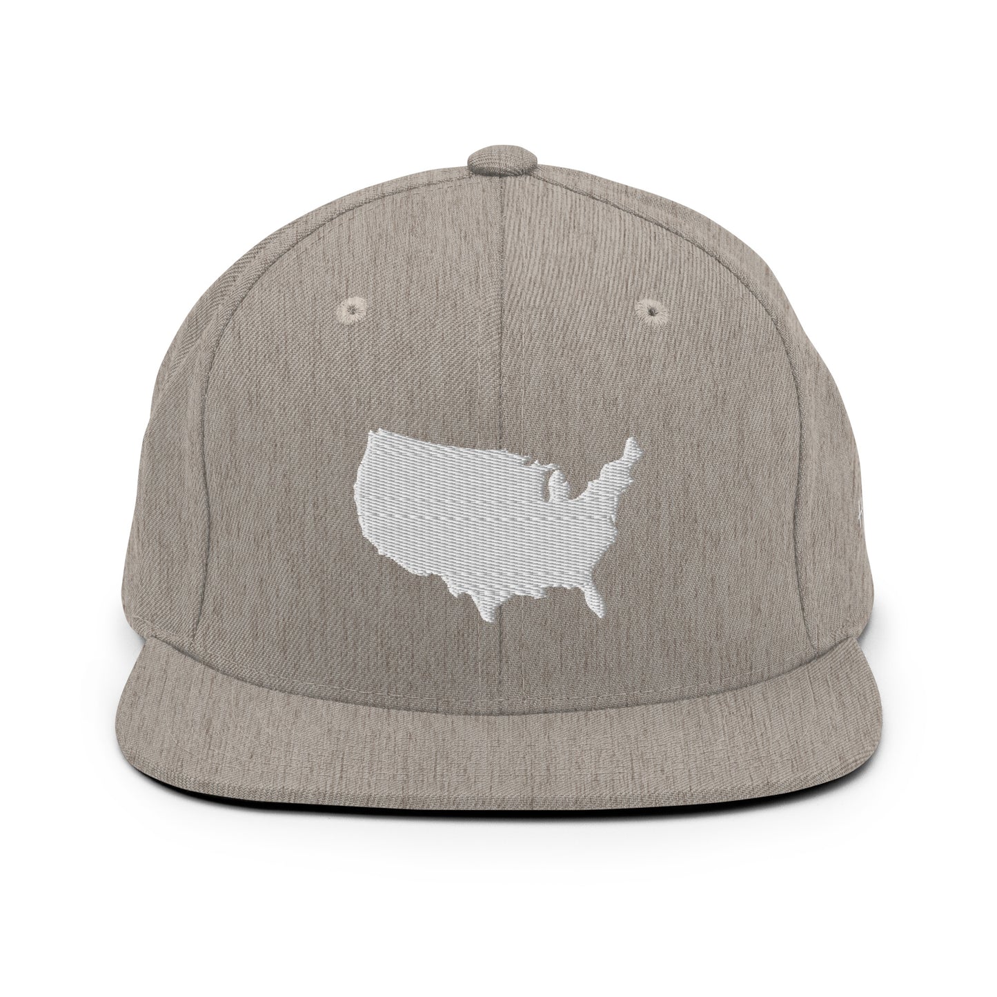 United States USA Silhouette 6 Panel Snapback Hat