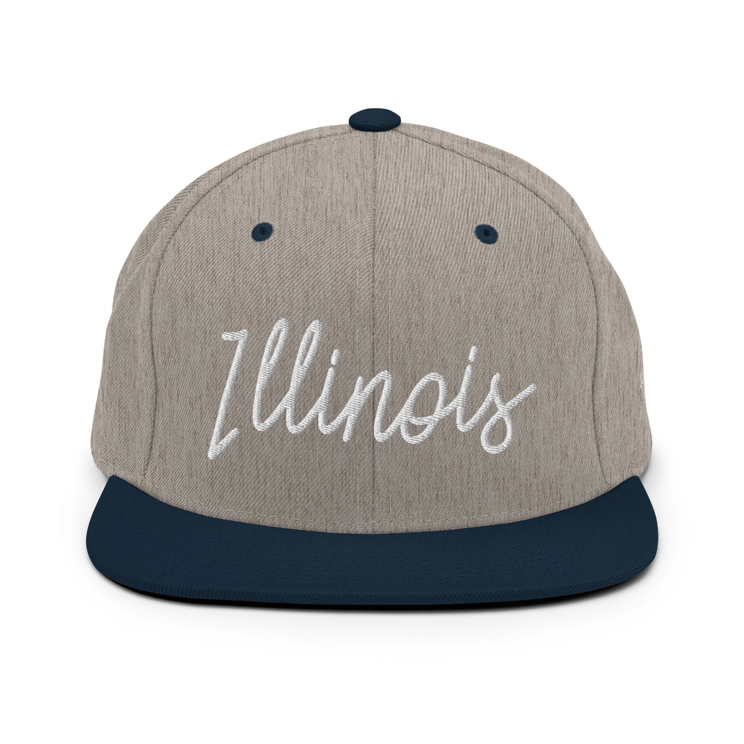Illinois Retro Script 6 Panel Snapback Hat
