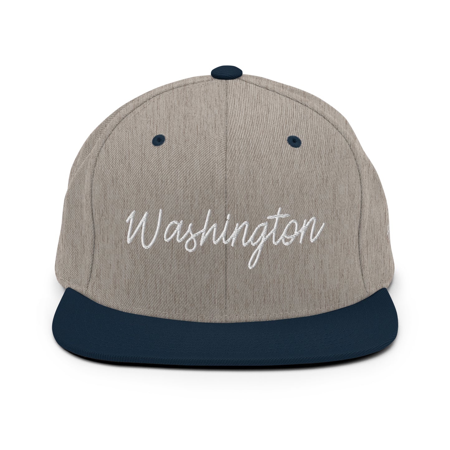 Washington Retro Script 6 Panel Snapback Hat