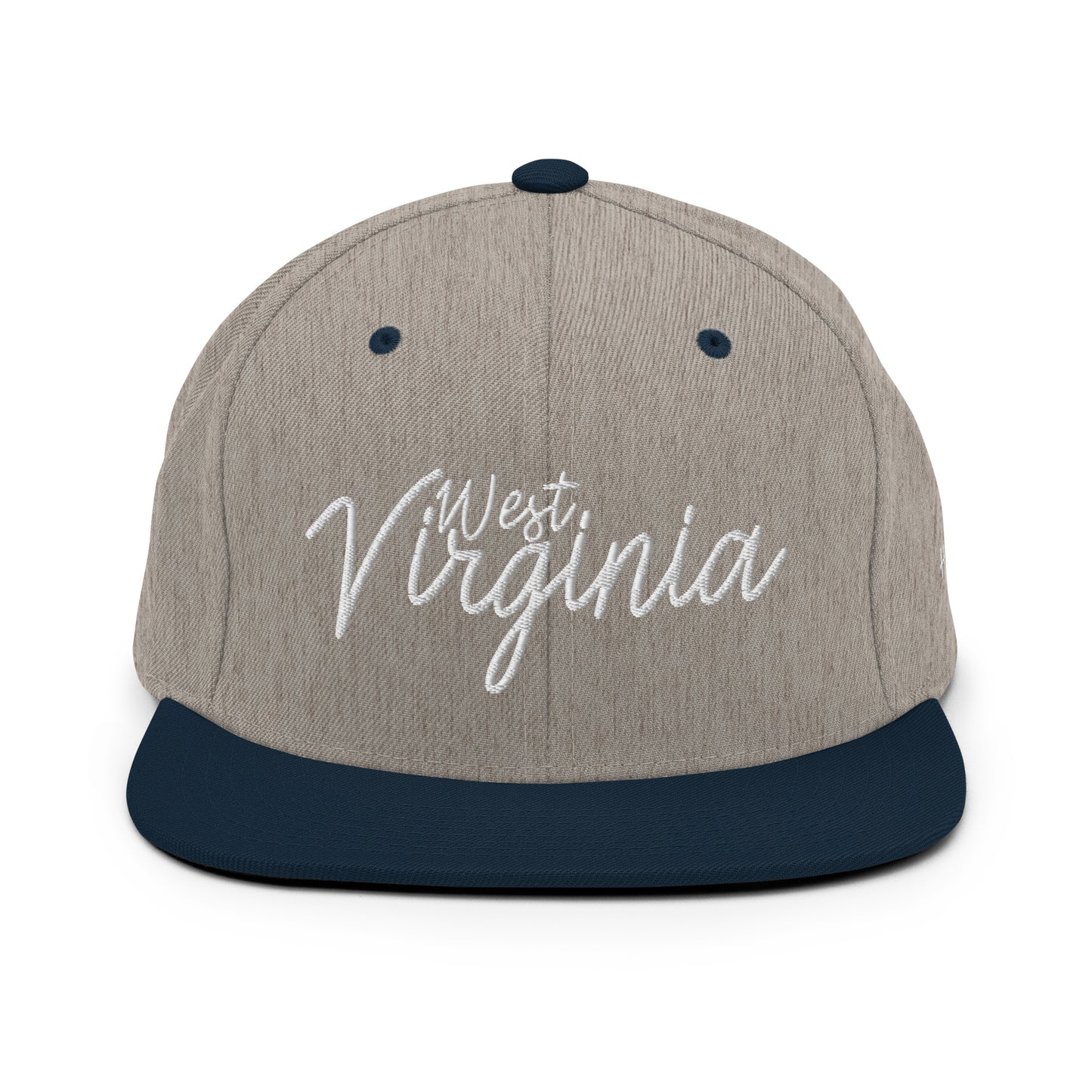 West Virginia Retro Script 6 Panel Snapback Hat