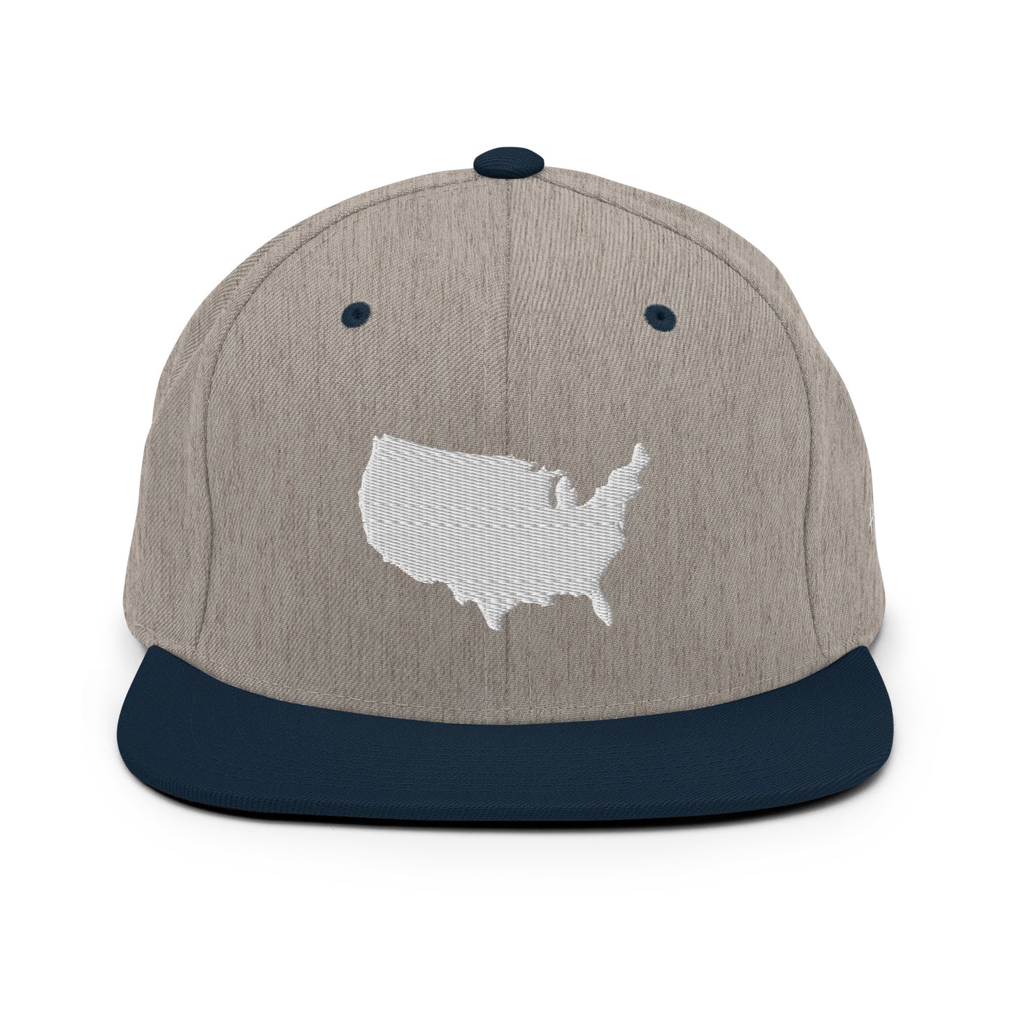 United States USA Silhouette 6 Panel Snapback Hat