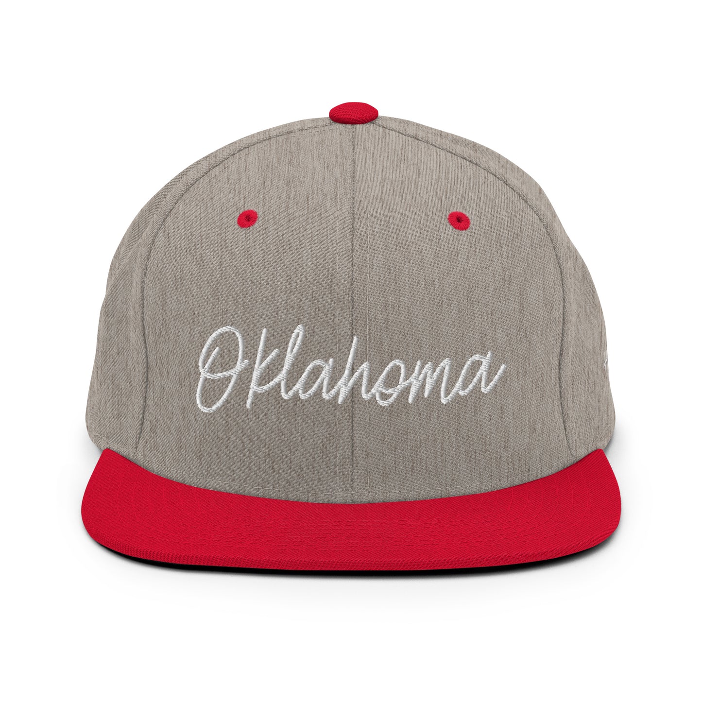 Oklahoma Retro Script 6 Panel Snapback Hat