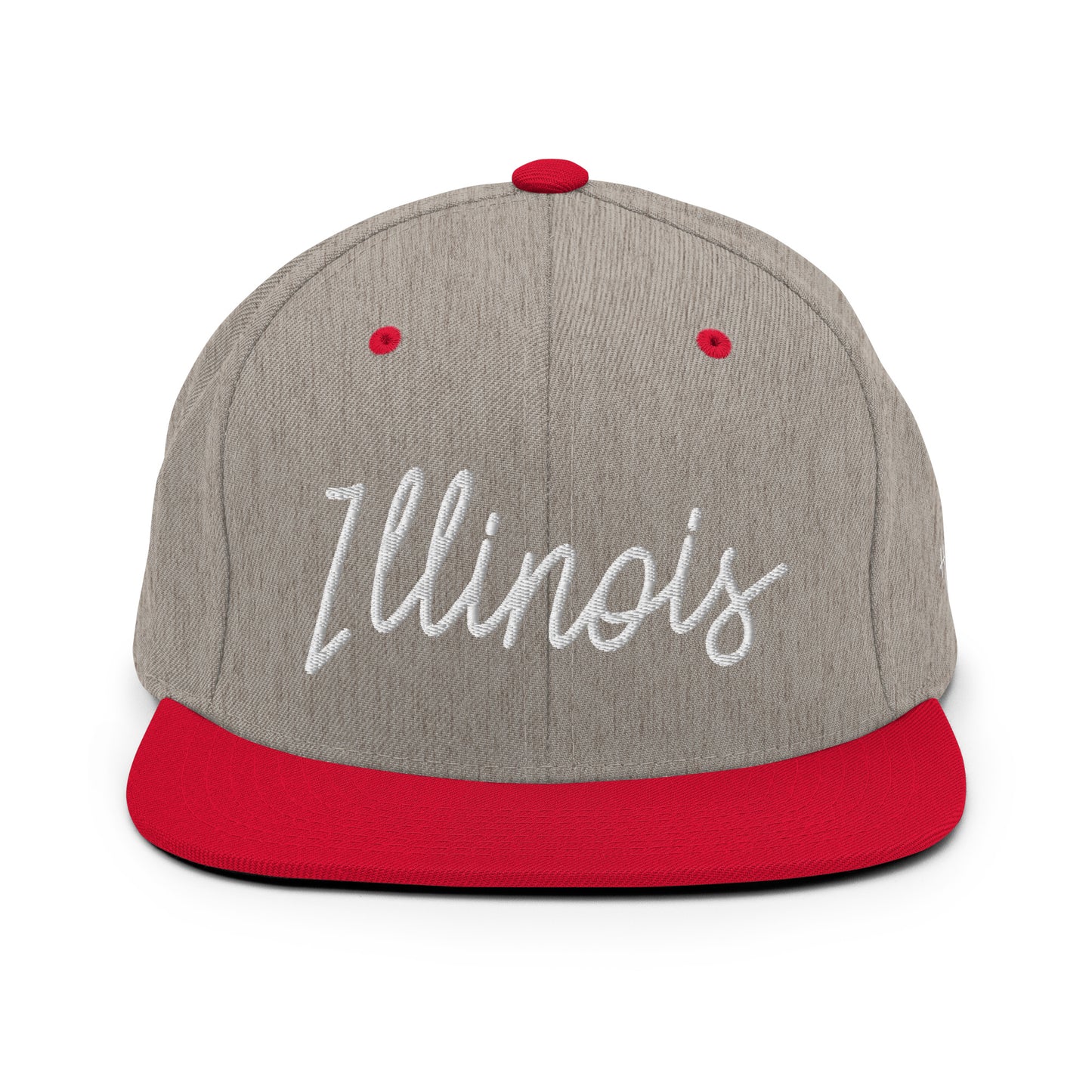 Illinois Retro Script 6 Panel Snapback Hat
