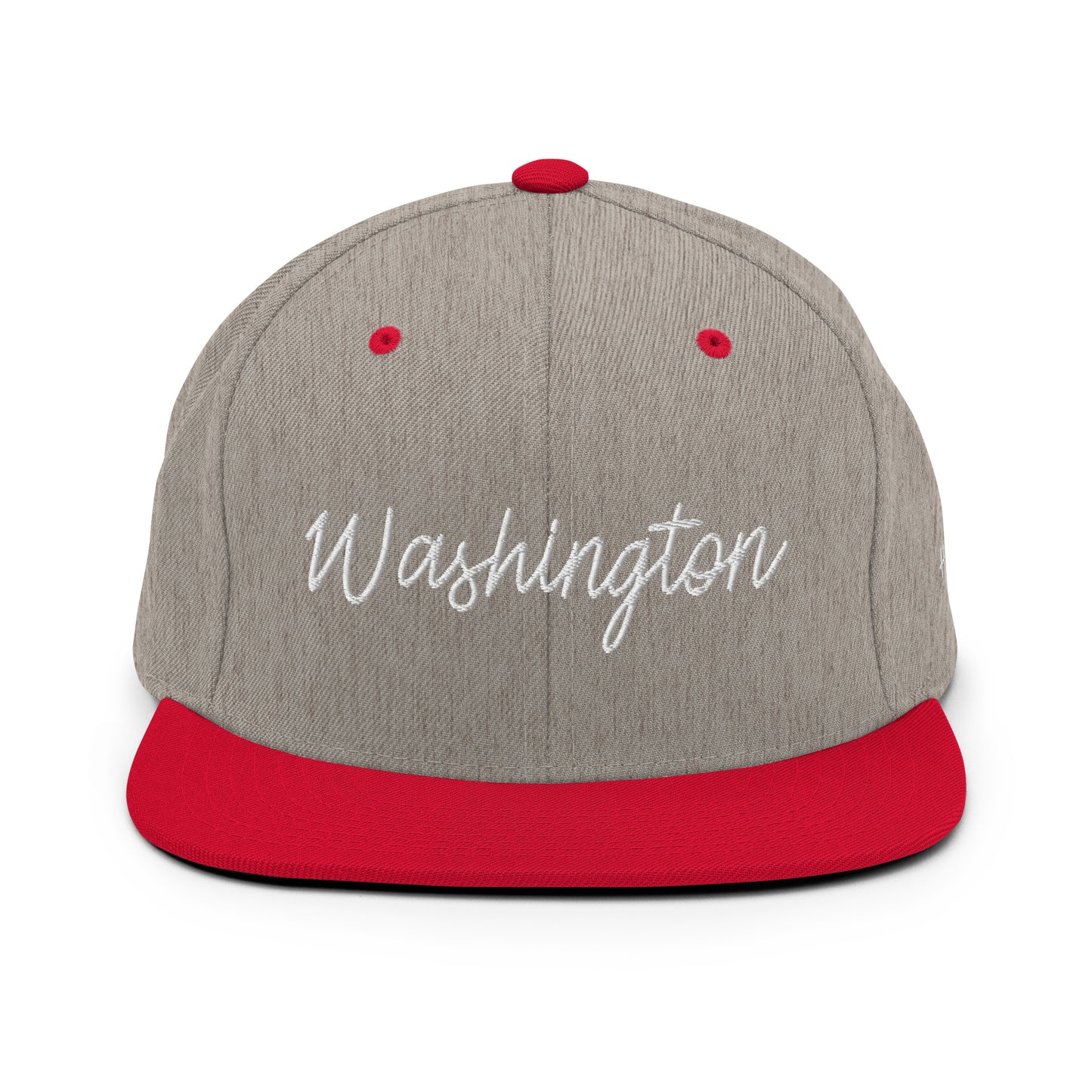 Washington Retro Script 6 Panel Snapback Hat