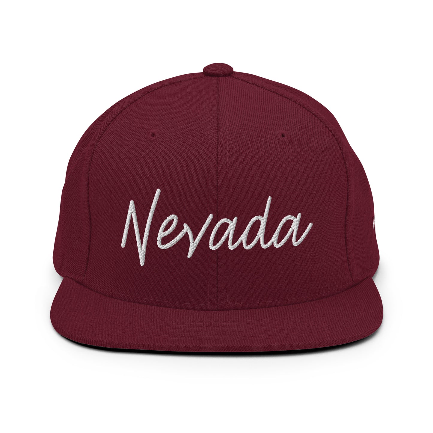 Nevada Retro Script 6 Panel Snapback Hat