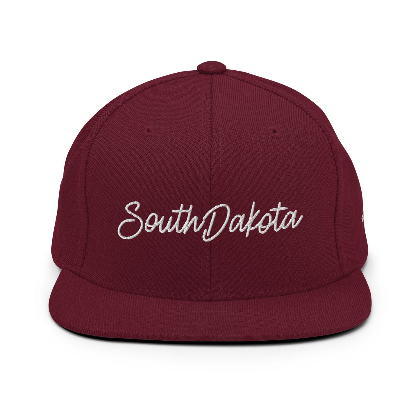 South Dakota Retro Script 6 Panel Snapback Hat