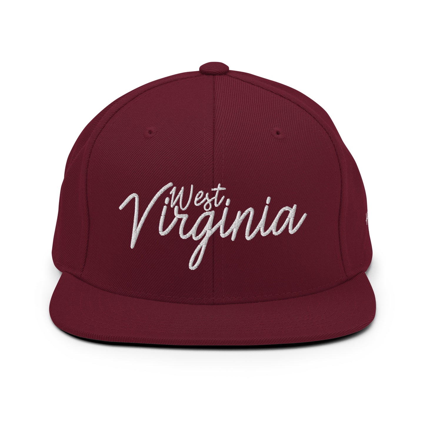 West Virginia Retro Script 6 Panel Snapback Hat