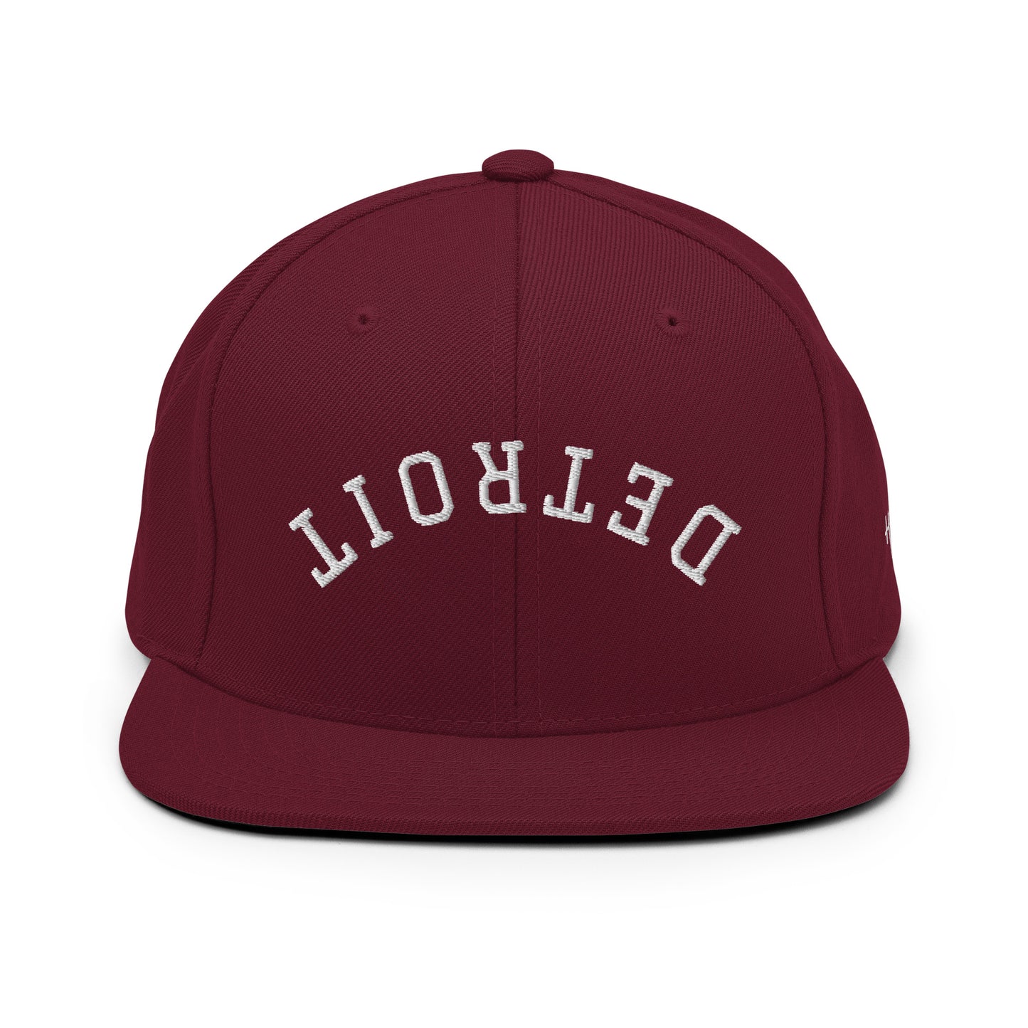 Detroit Upside Down Arch 6 Panel Snapback Hat