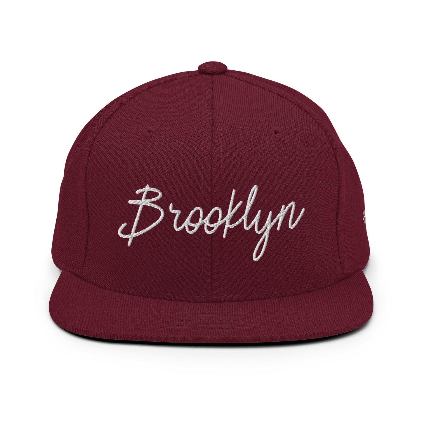 Brooklyn Retro Script 6 Panel Snapback Hat