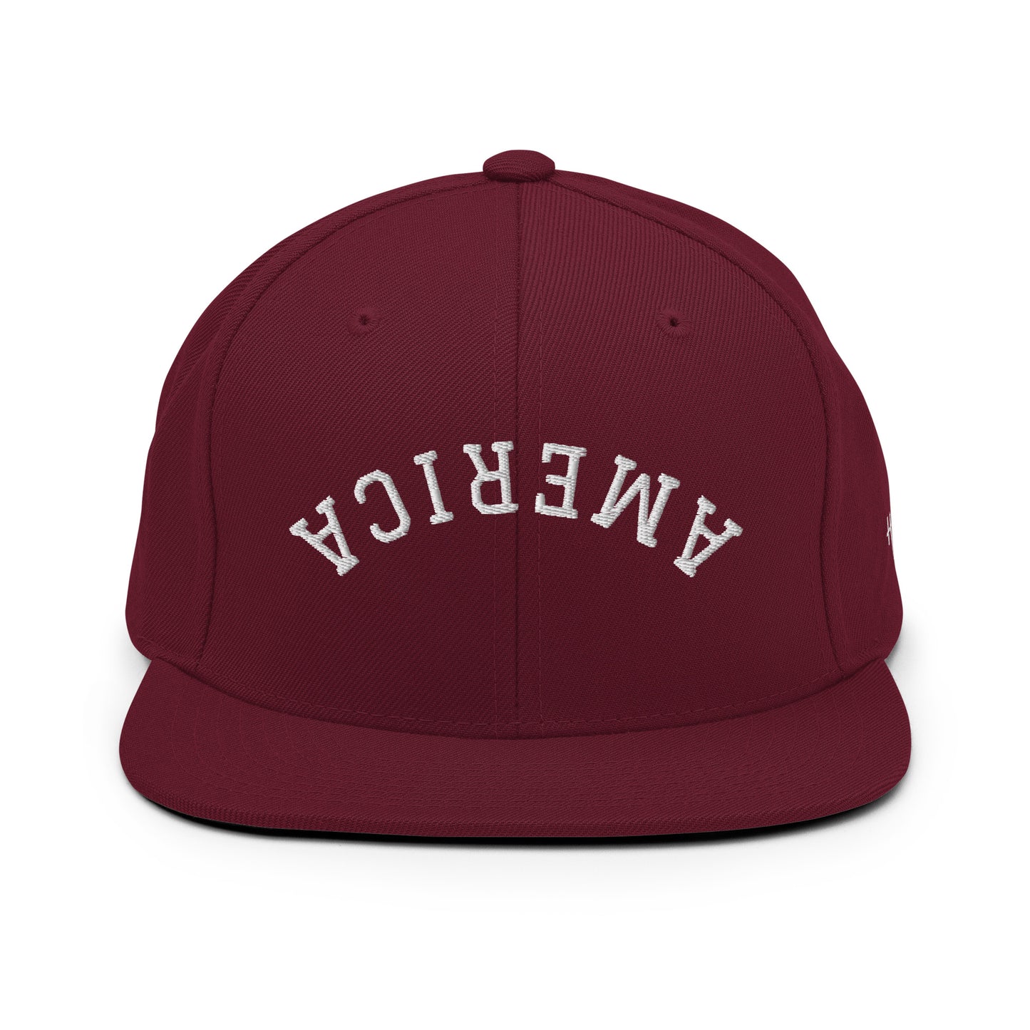 United States USA "America" Upside Down Arch 6 Panel Snapback Hat