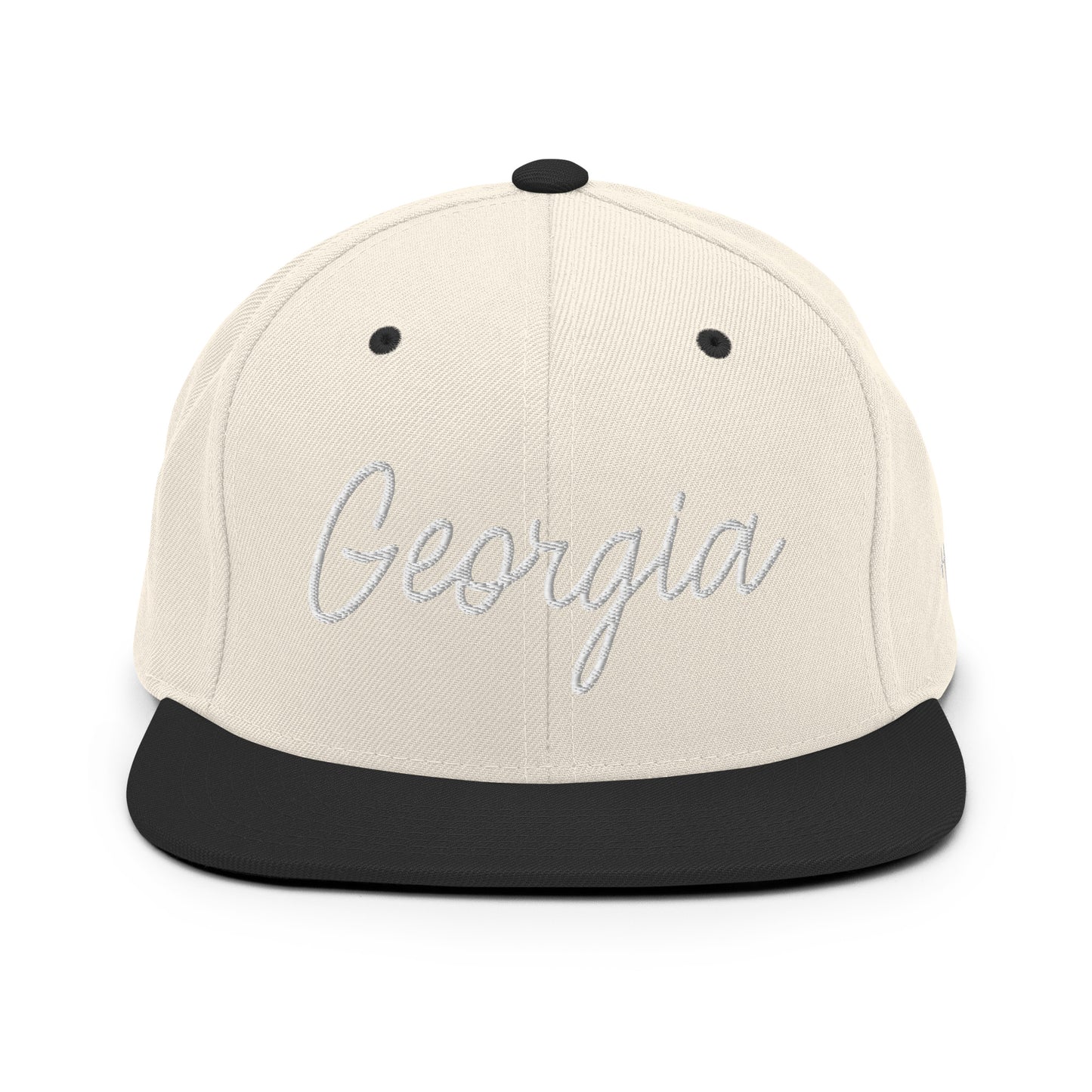 Georgia Retro Script 6 Panel Snapback Hat