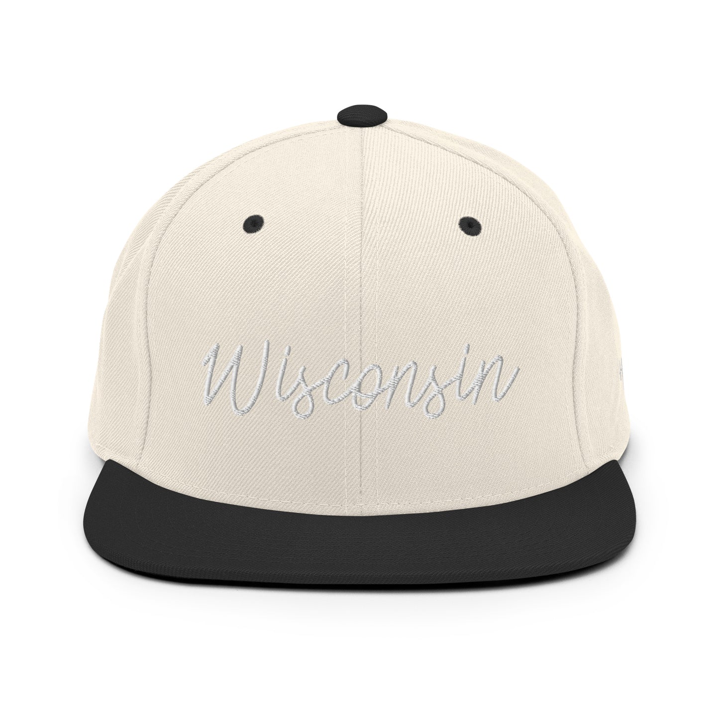 Wisconsin Retro Script 6 Panel Snapback Hat