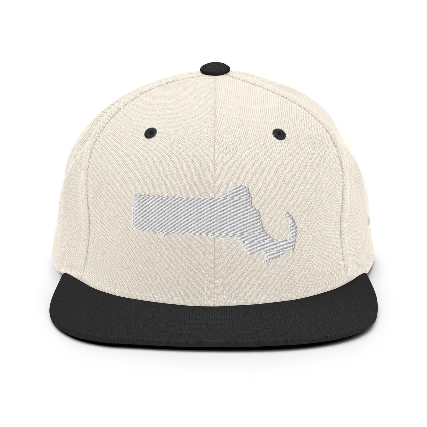 Massachusetts State Silhouette 6 Panel Snapback Hat