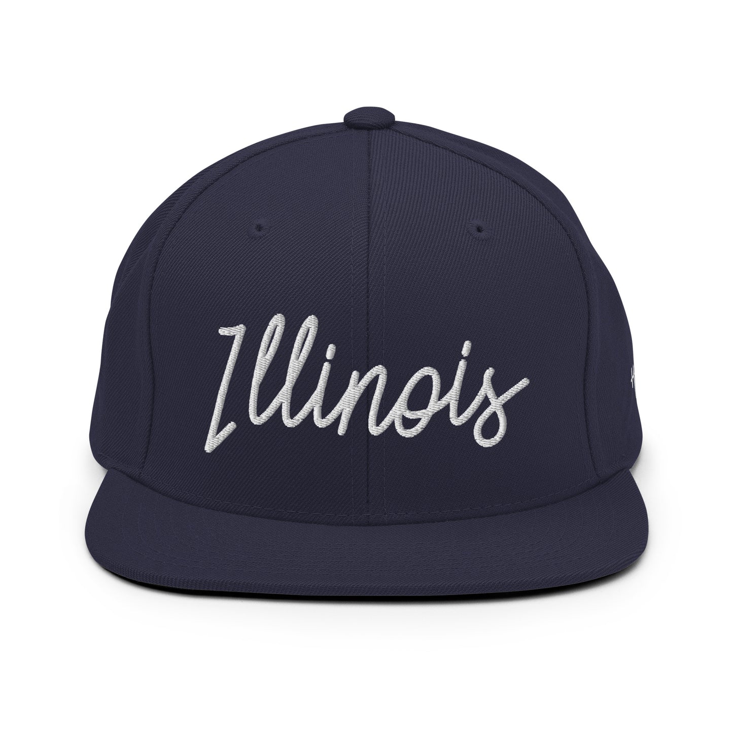 Illinois Retro Script 6 Panel Snapback Hat