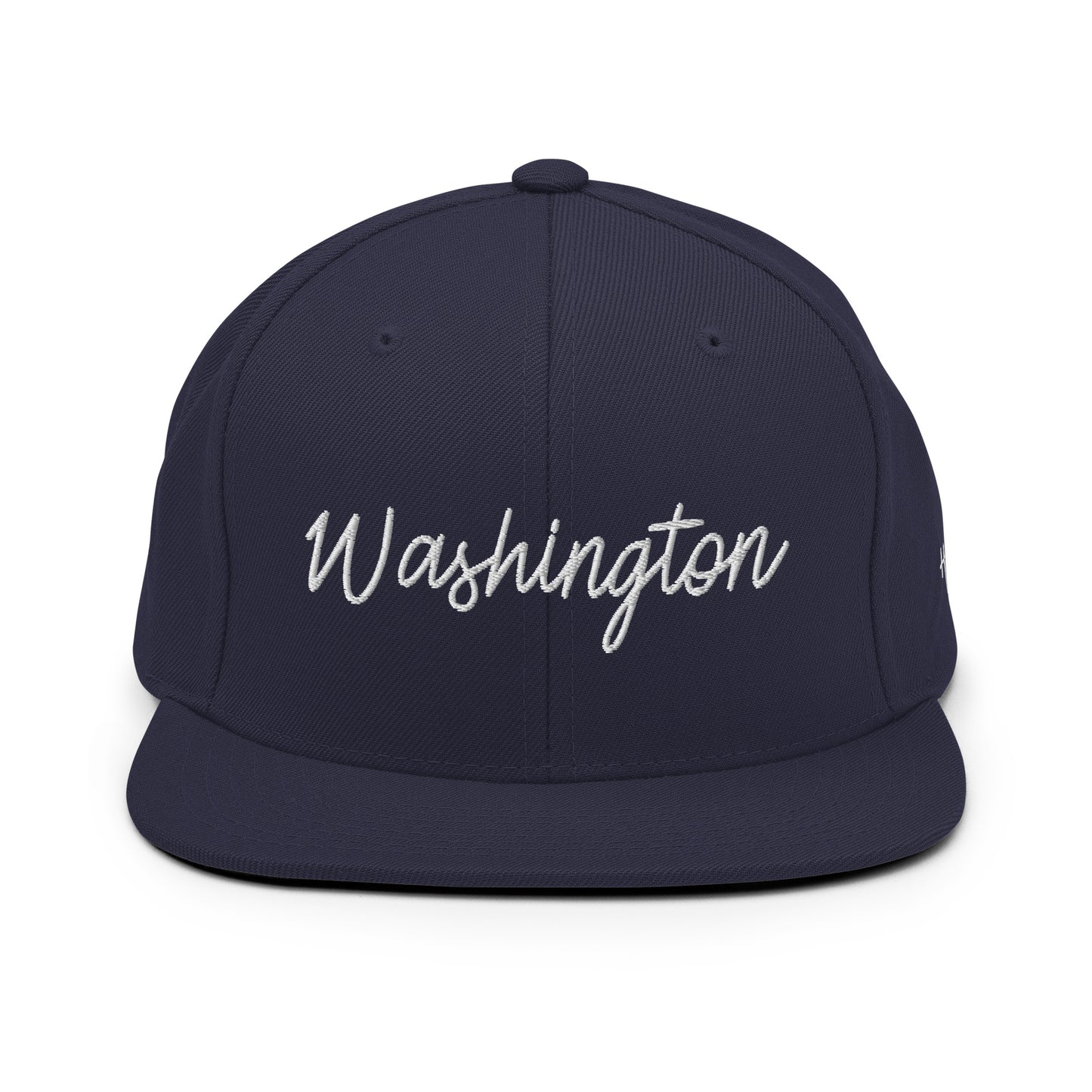 Washington Retro Script 6 Panel Snapback Hat