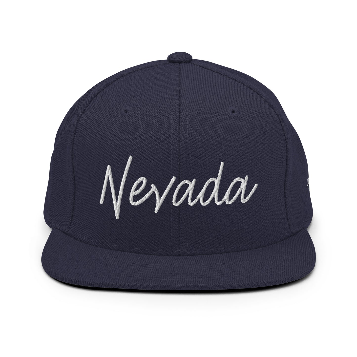 Nevada Retro Script 6 Panel Snapback Hat