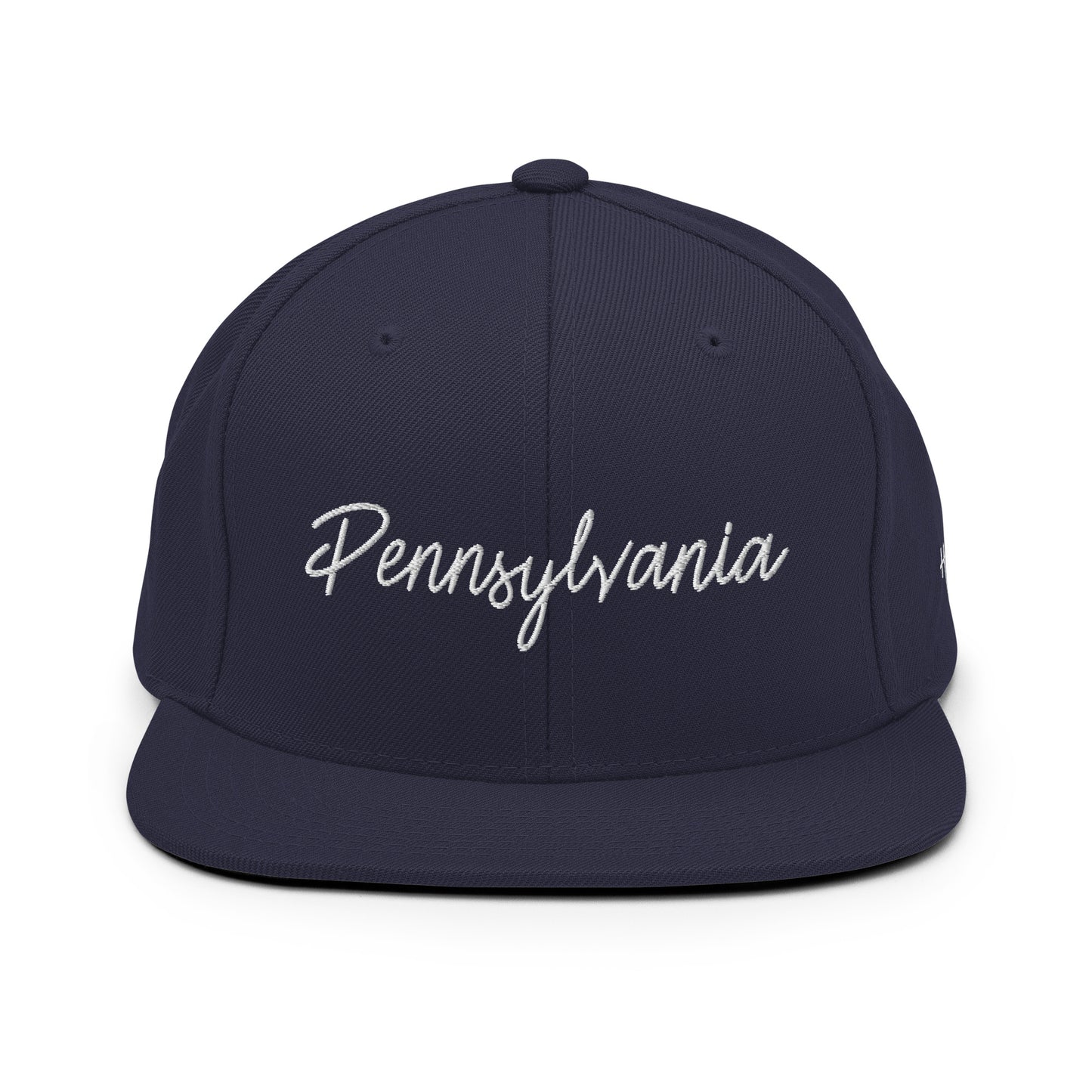 Pennsylvania Retro Script 6 Panel Snapback Hat