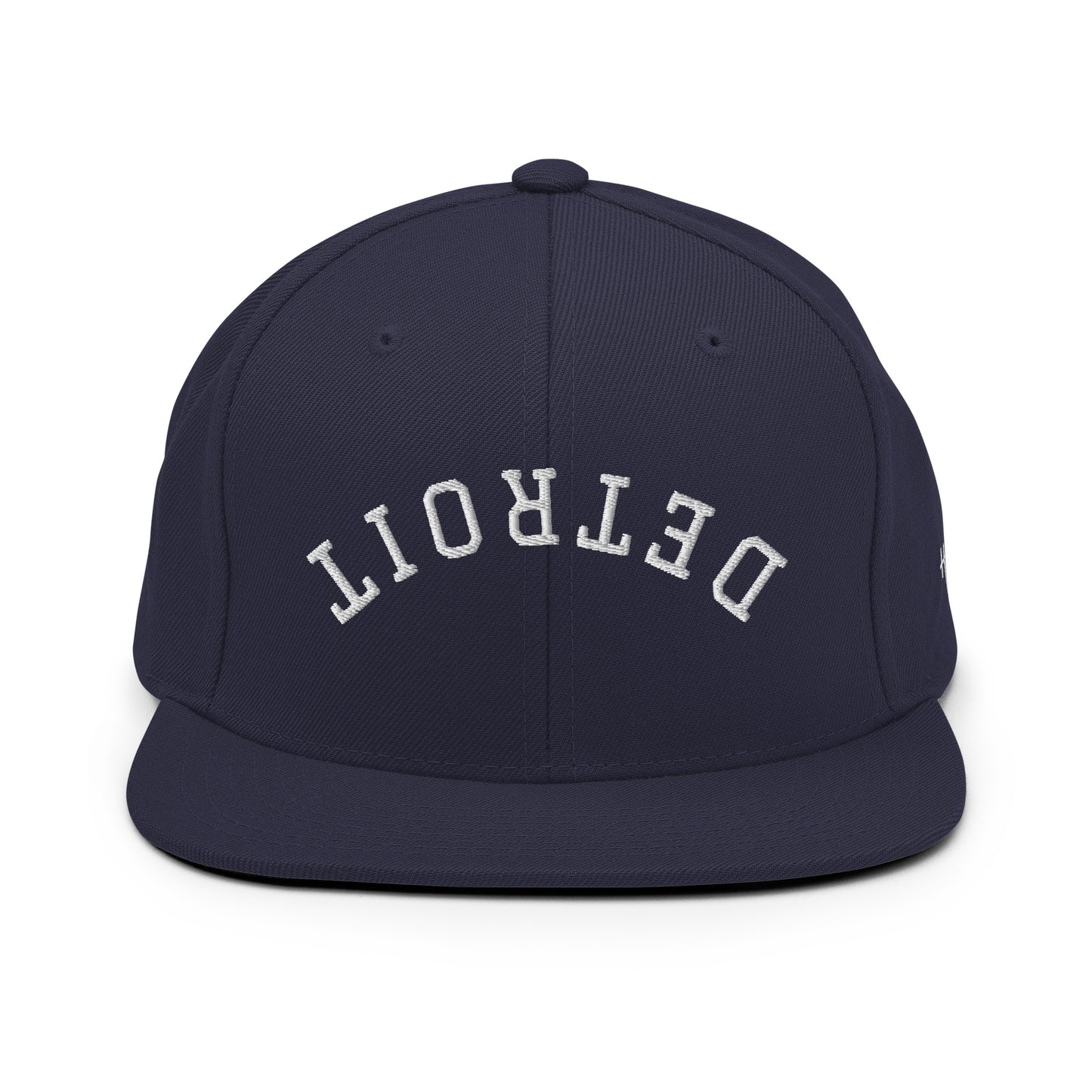 Detroit Upside Down Arch 6 Panel Snapback Hat
