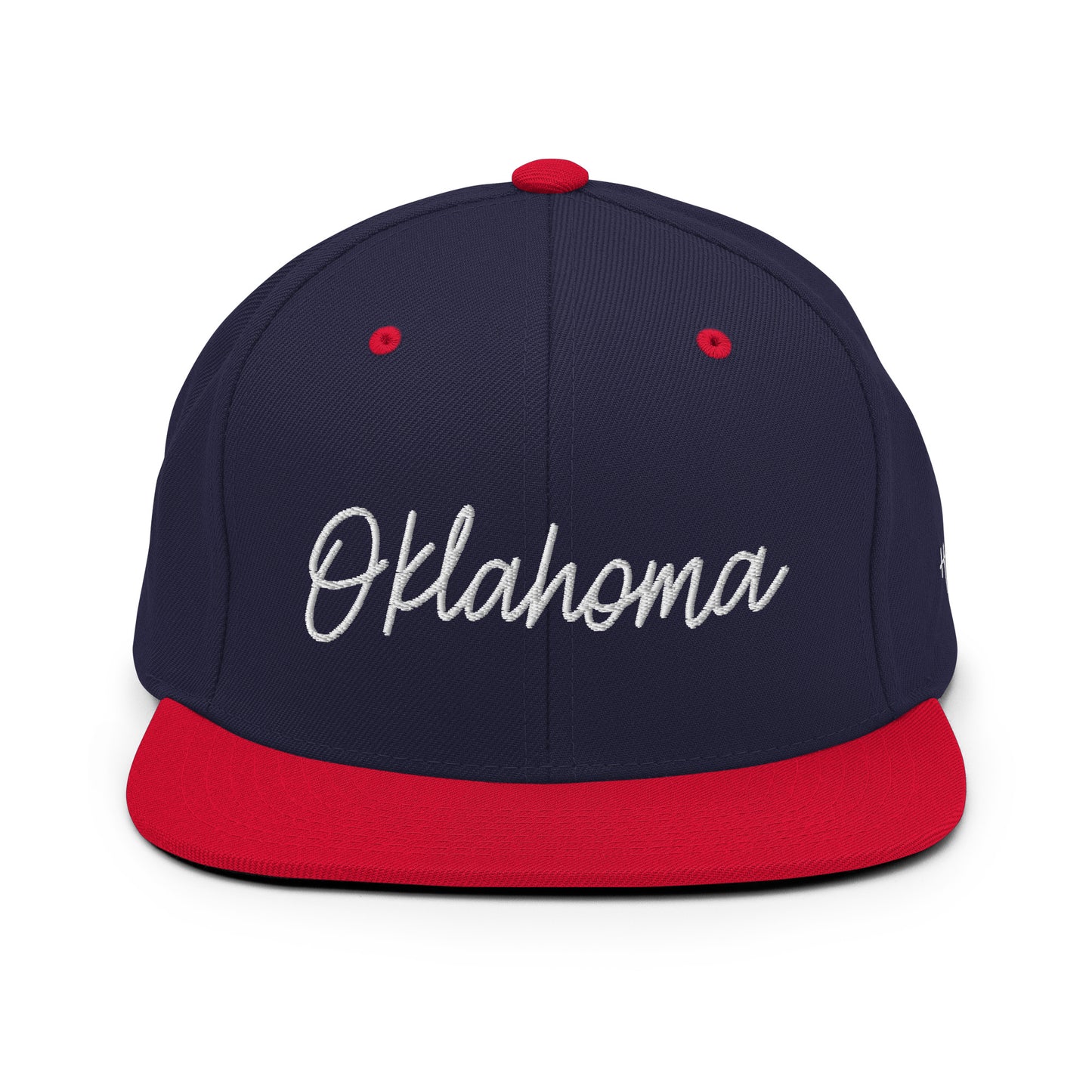Oklahoma Retro Script 6 Panel Snapback Hat