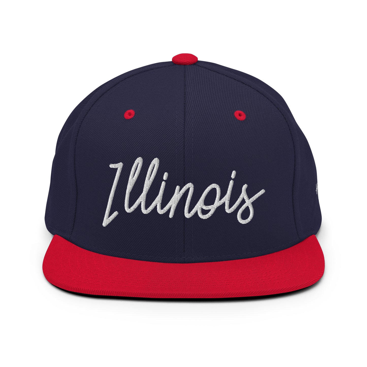 Illinois Retro Script 6 Panel Snapback Hat