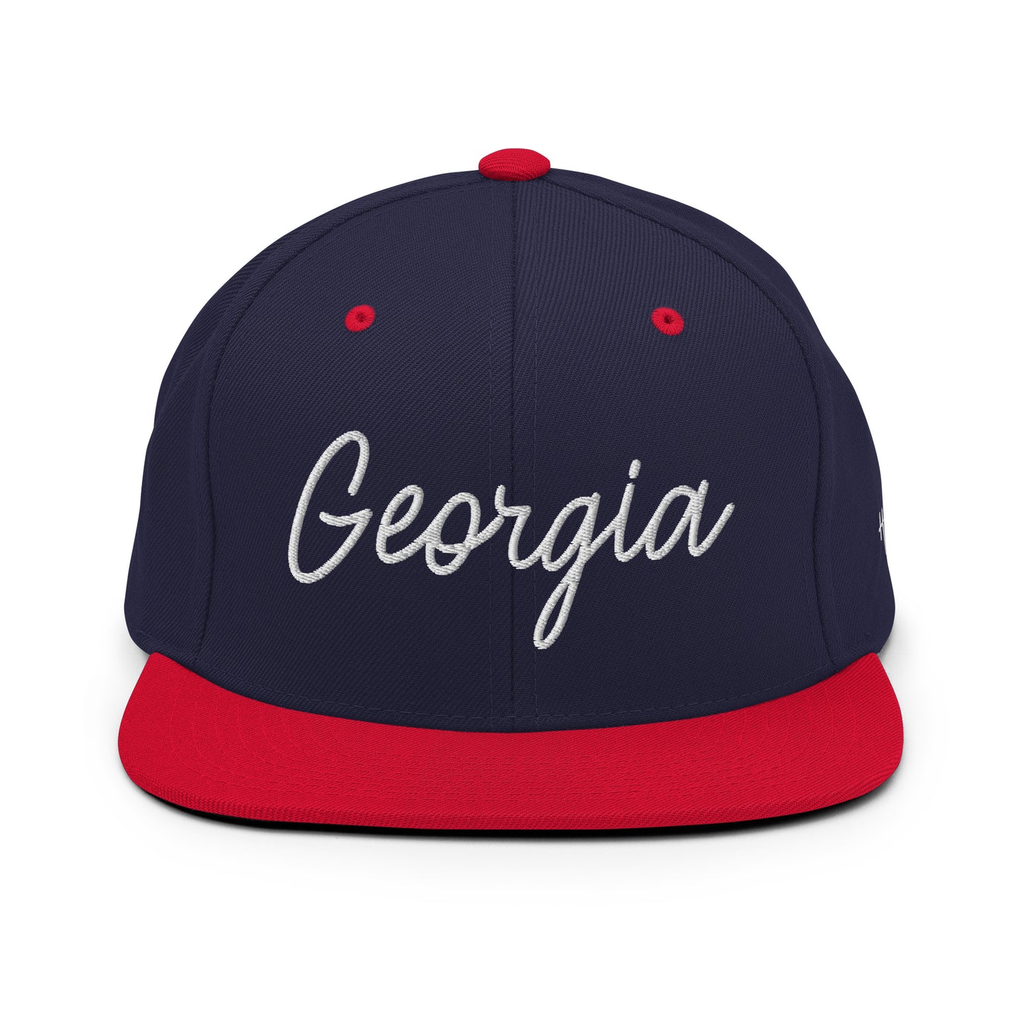 Georgia Retro Script 6 Panel Snapback Hat