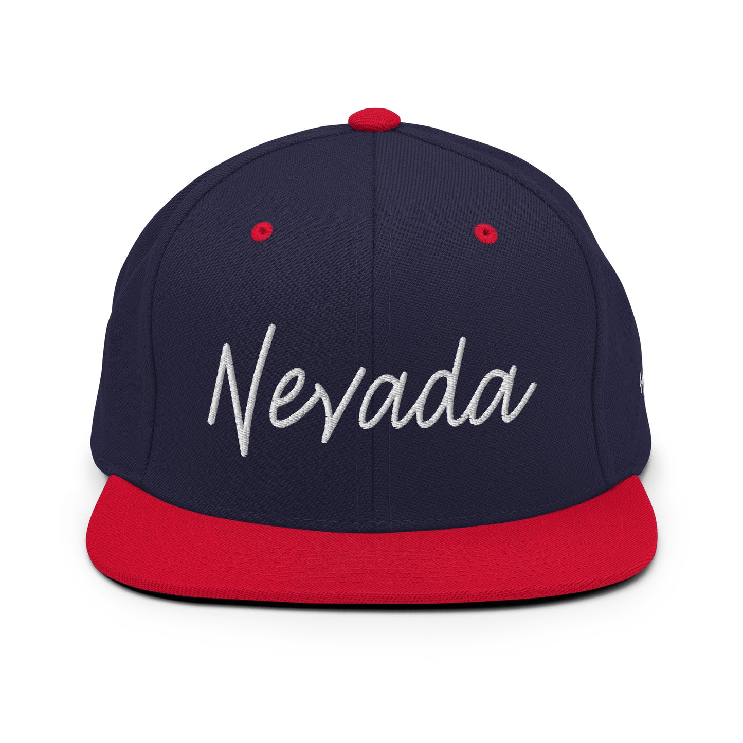 Nevada Retro Script 6 Panel Snapback Hat
