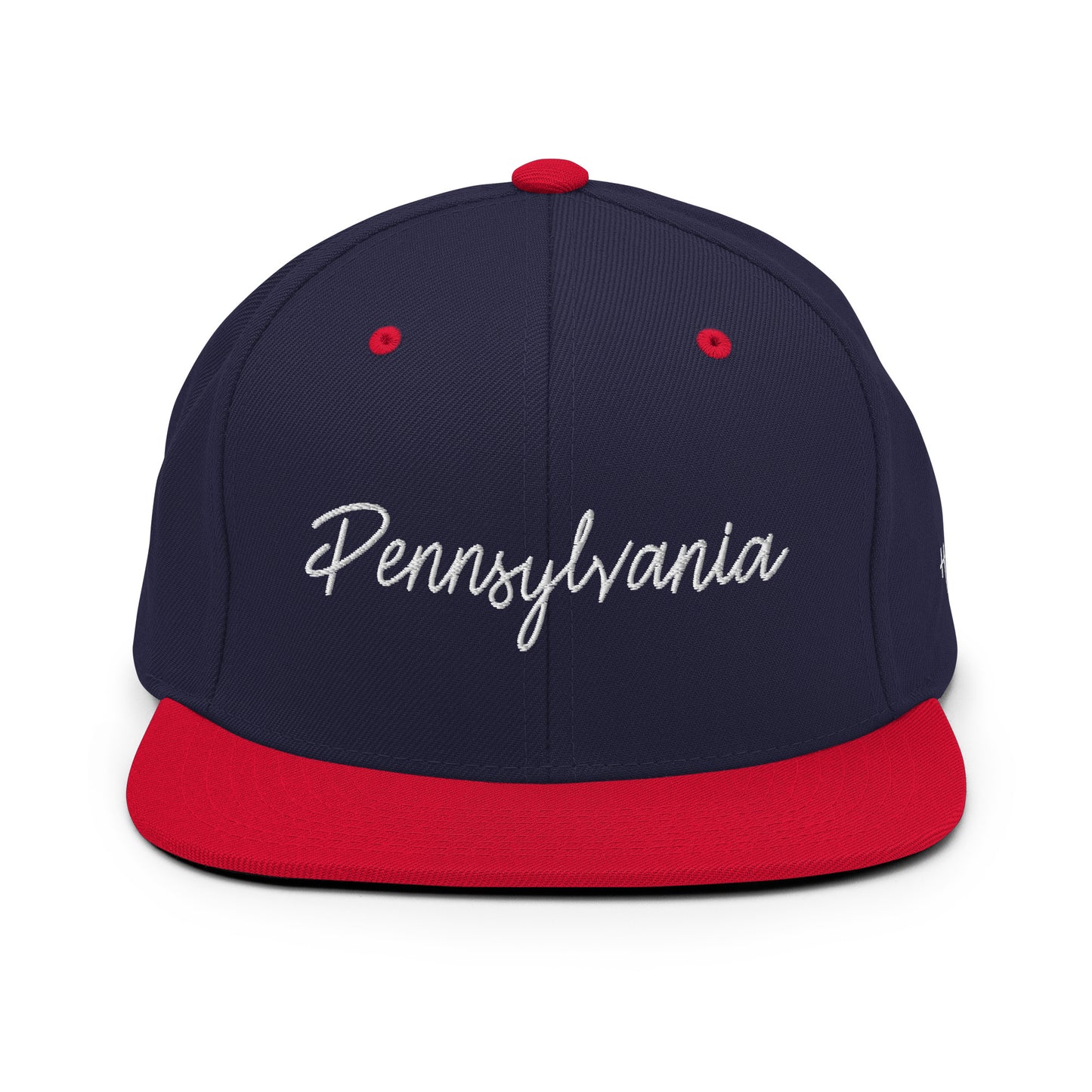 Pennsylvania Retro Script 6 Panel Snapback Hat