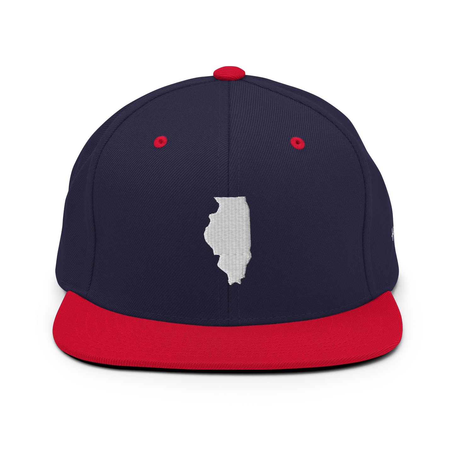 Illinois State Silhouette 6 Panel Snapback Hat