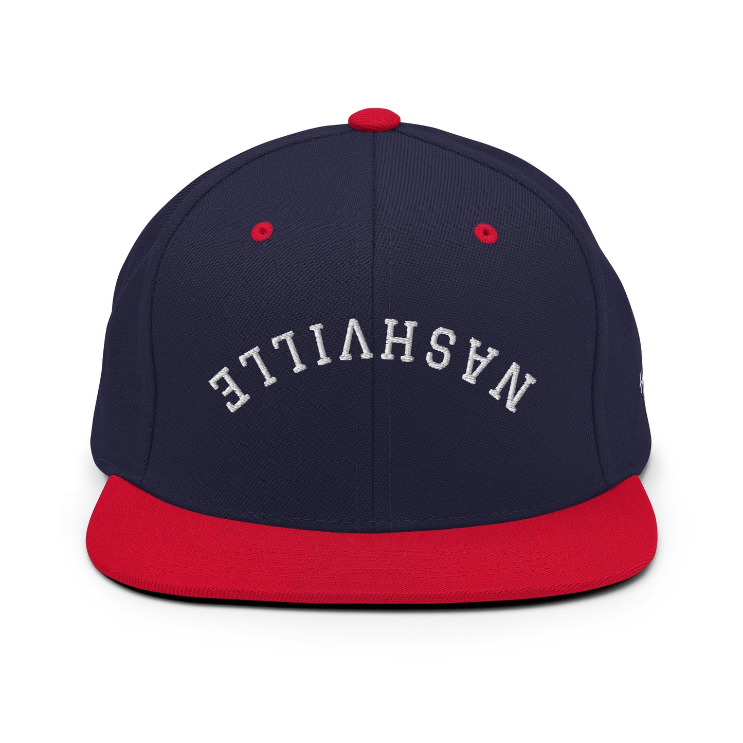Nashville Upside Down Arch 6 Panel Snapback Hat