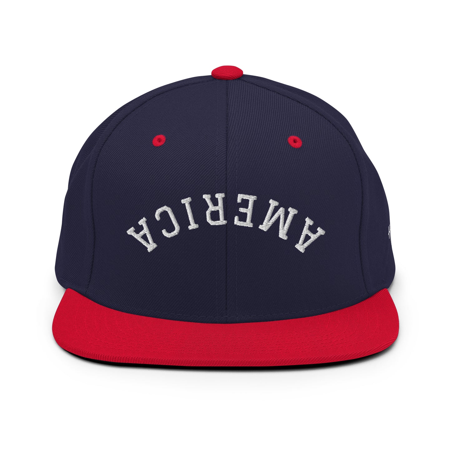 United States USA "America" Upside Down Arch 6 Panel Snapback Hat